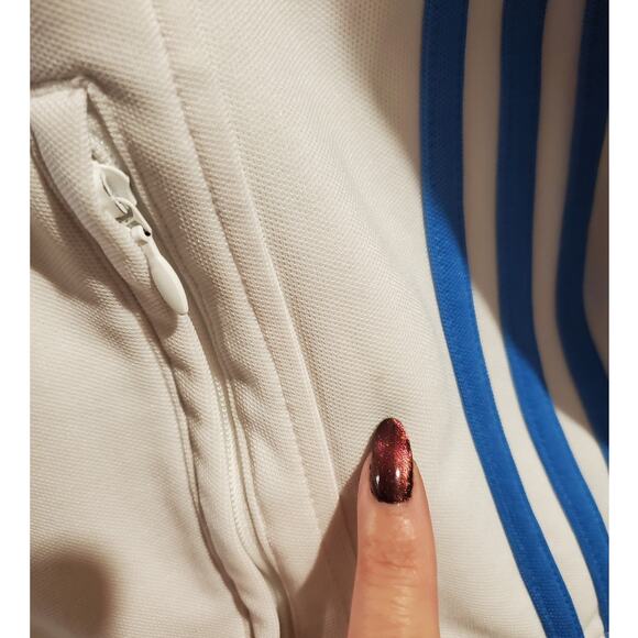 Vtg Y2K Adidas Womens 3 Stripe Zip Track Jacket Size L Pockets 2005 Active Sport - Picture 9 of 15